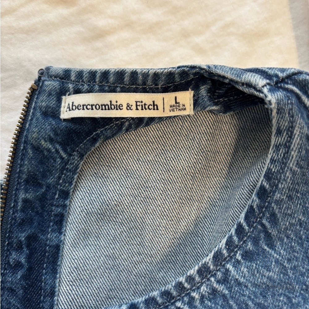 Abercrombie & Fitch Blue Denim Mini Dress - Picture 3 of 4